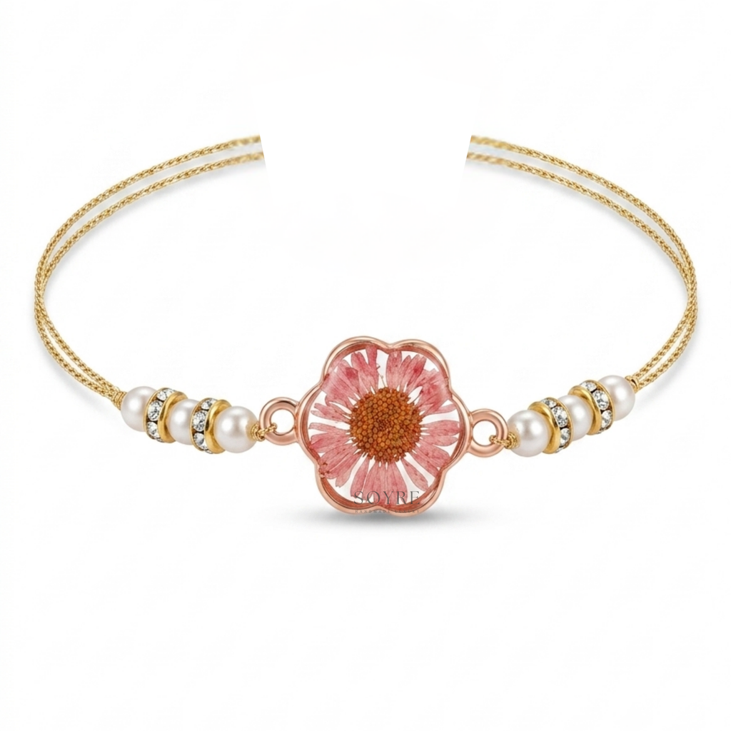 Petal Blush Rakhi | Real Pressed Flower