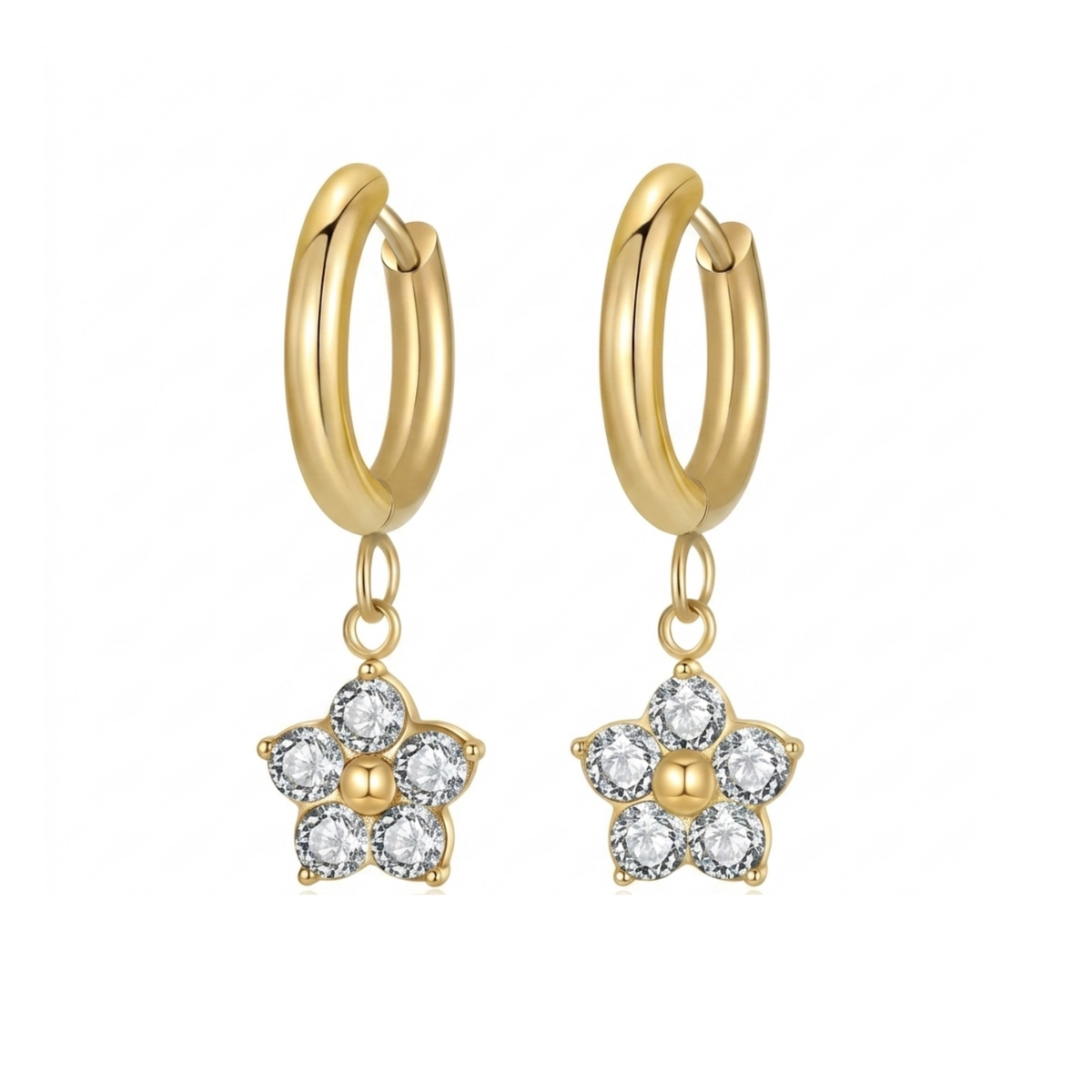 Petite Bloom Earrings - White