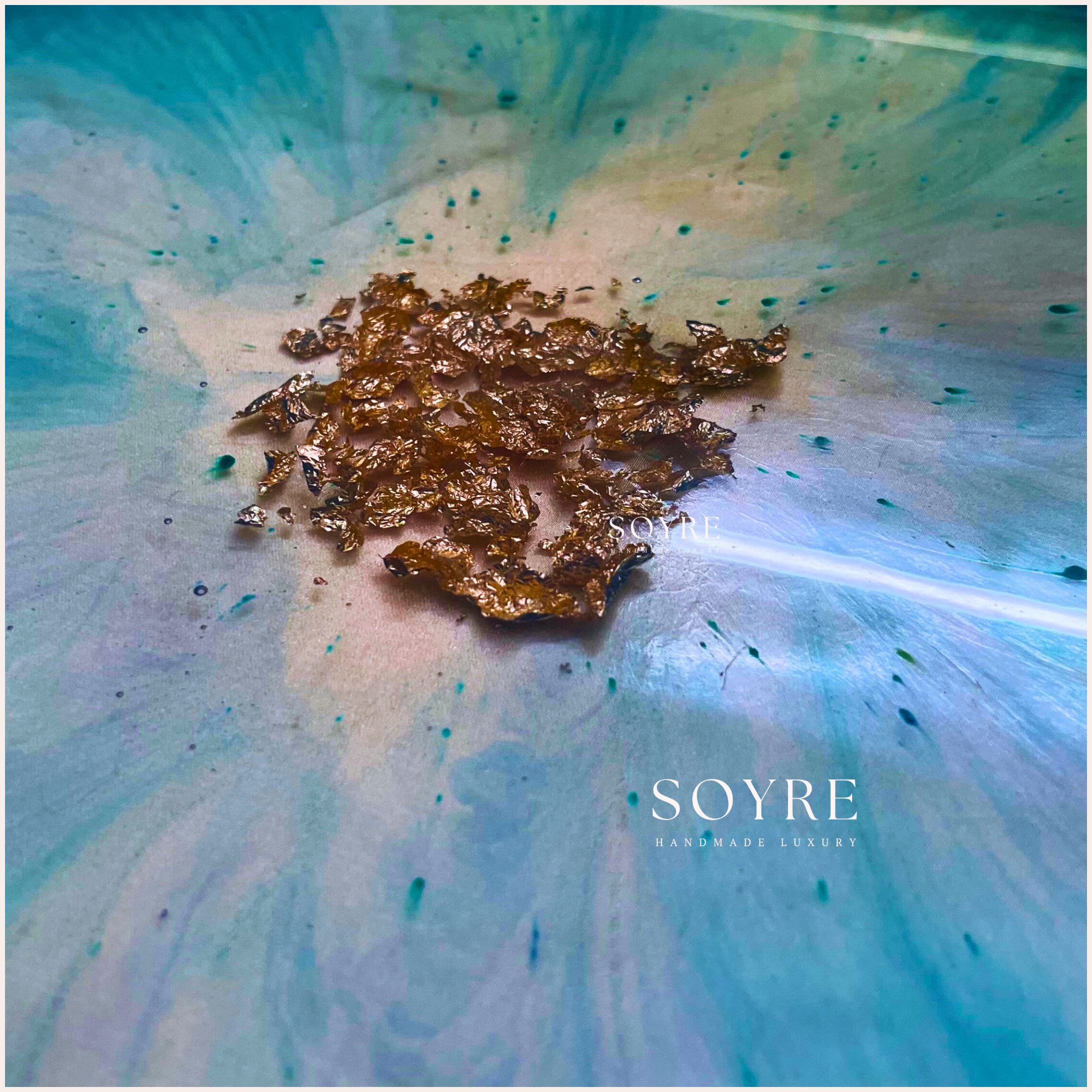 Peacock Blue Tray (16 x 12 inches)