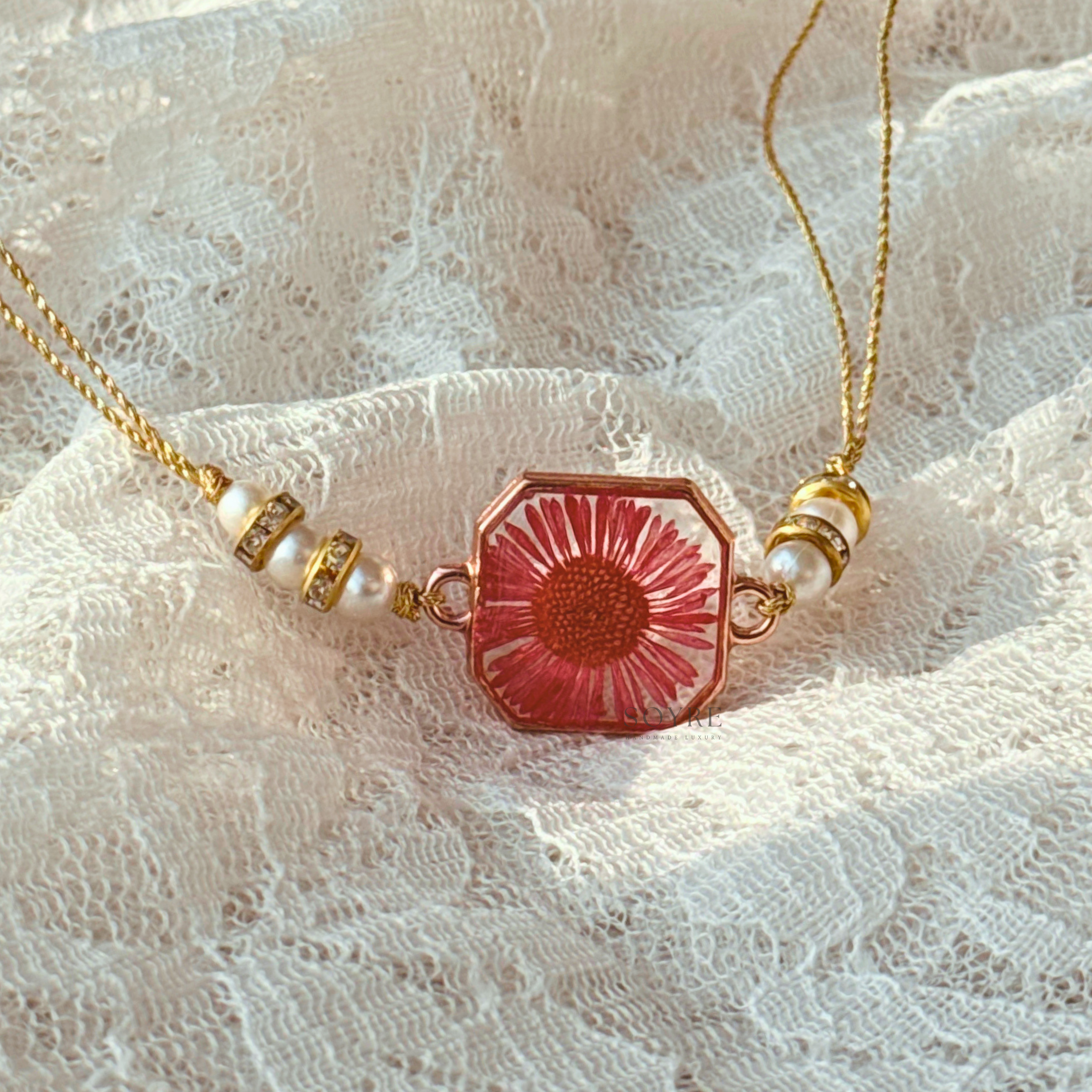 Scarlet Bloom Rakhi | Real Pressed Flower