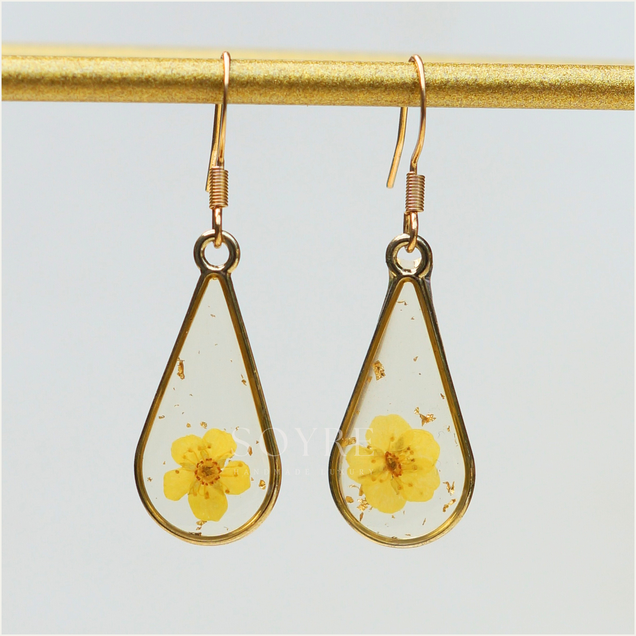 Floral Dream Earrings - Yellow