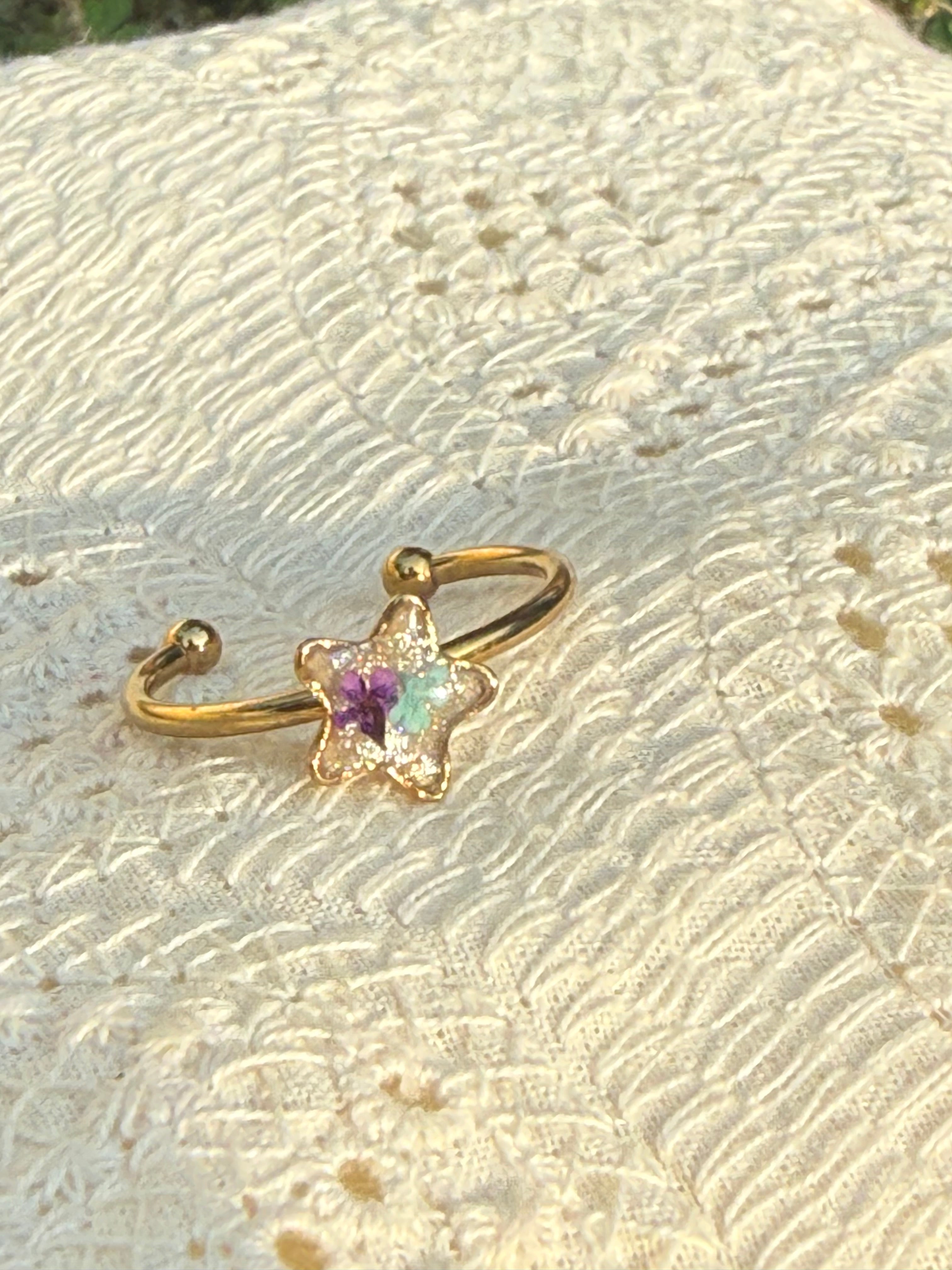 Starburst Ring - Turquoise & Purple