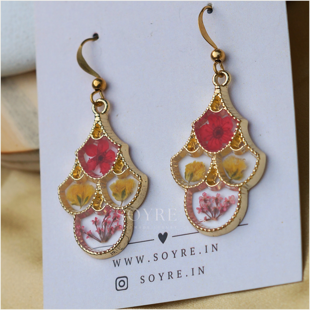 Morocco Love Earrings - Red