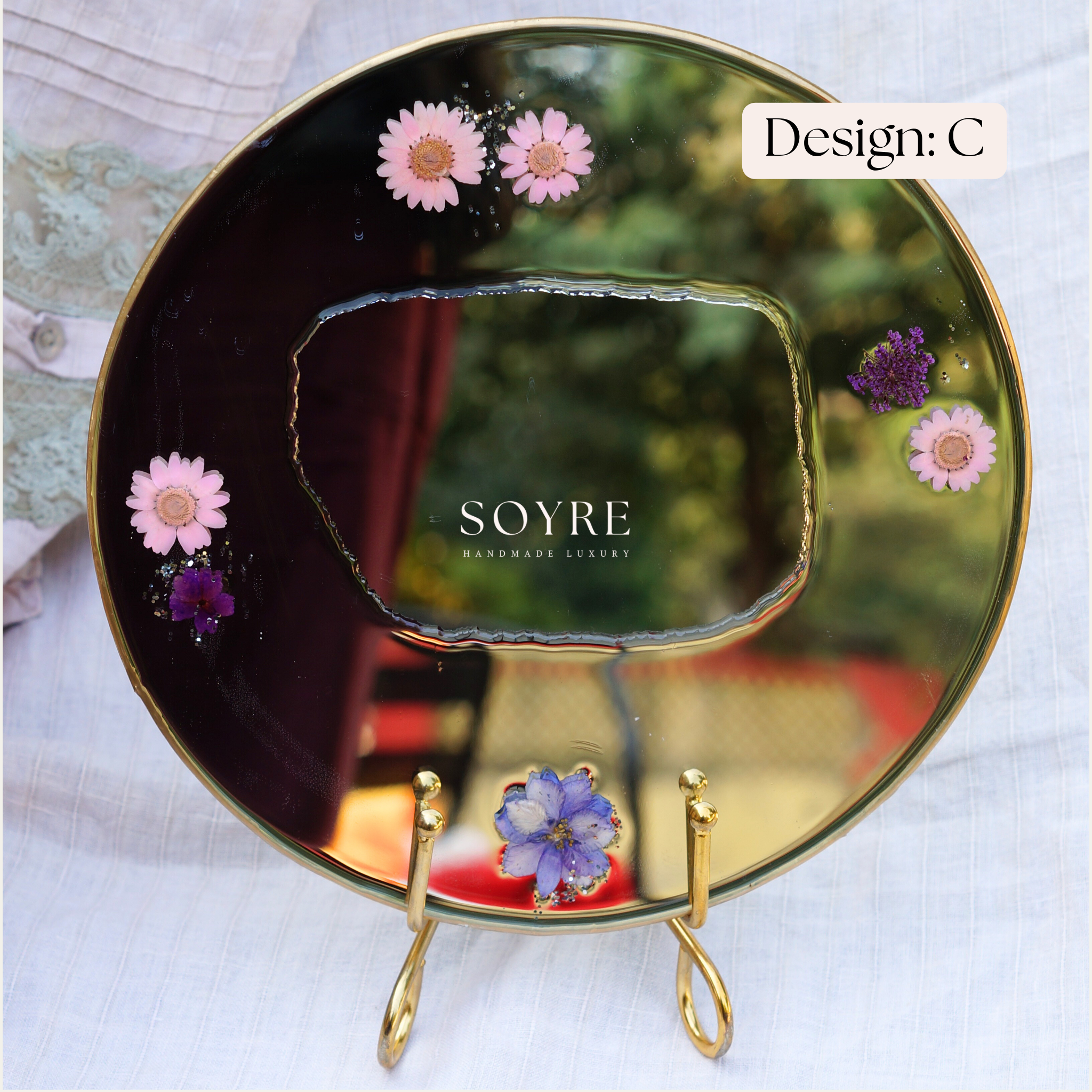 Blush Garden Floral Mirror