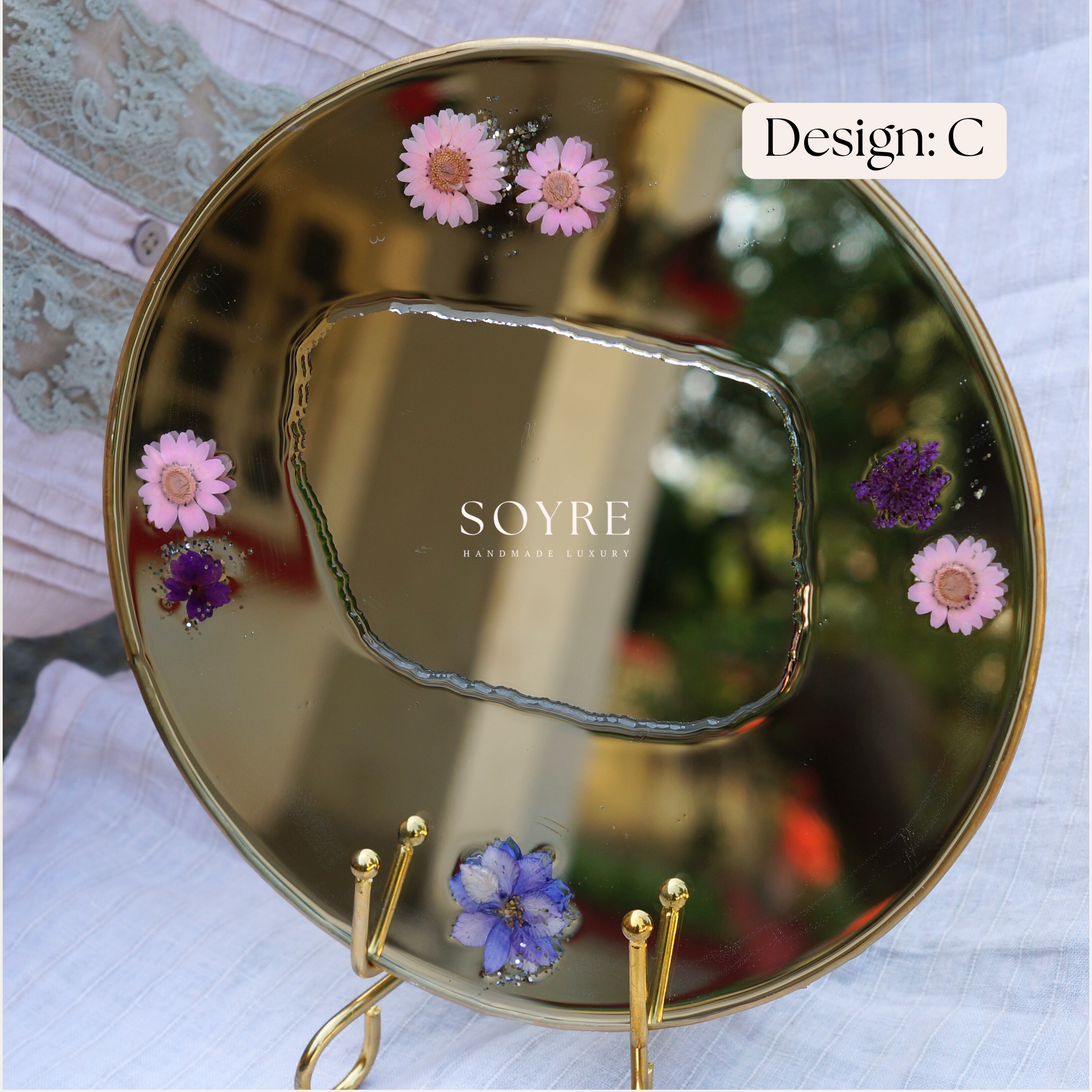 Blush Garden Floral Mirror