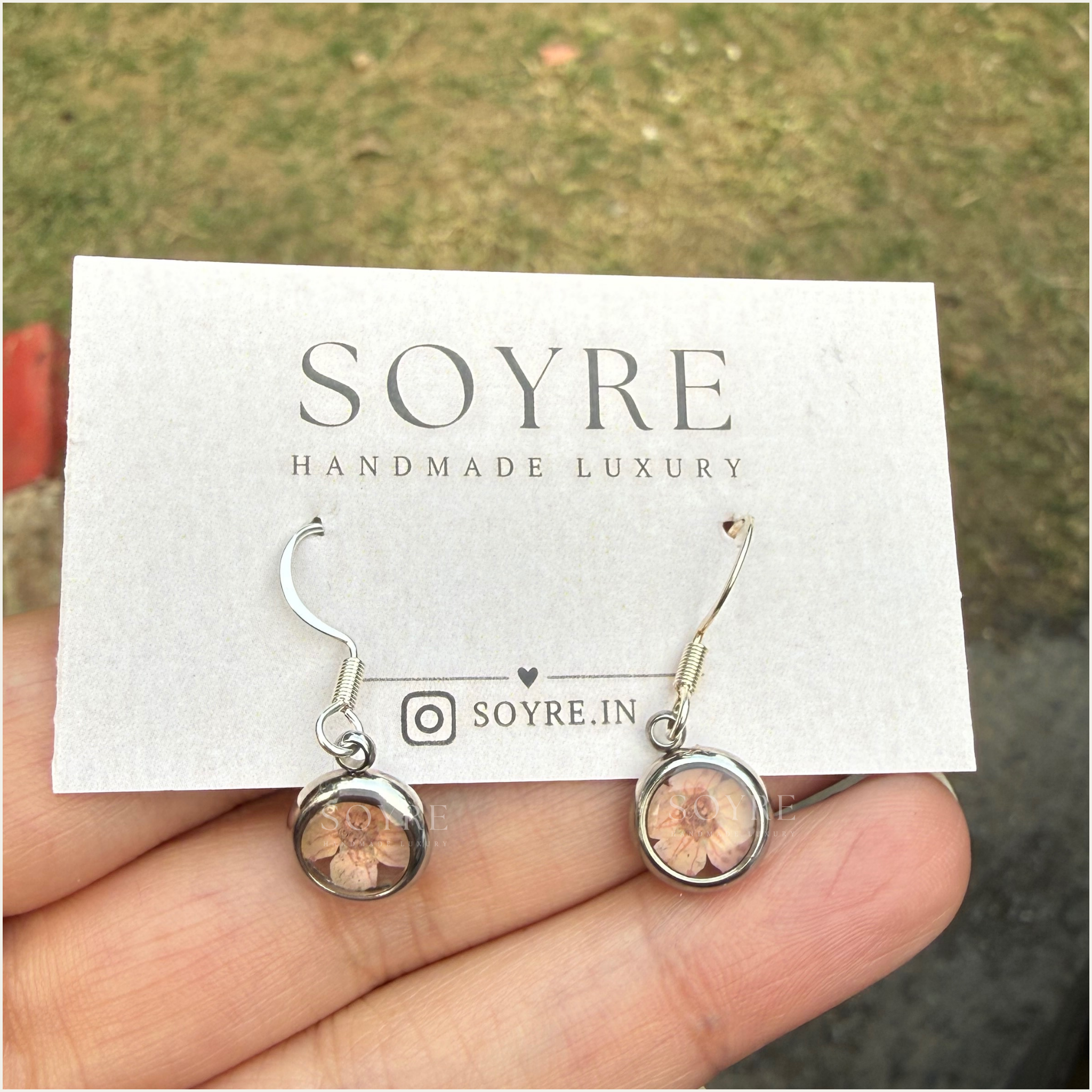 Dew Drop Earrings - Peach