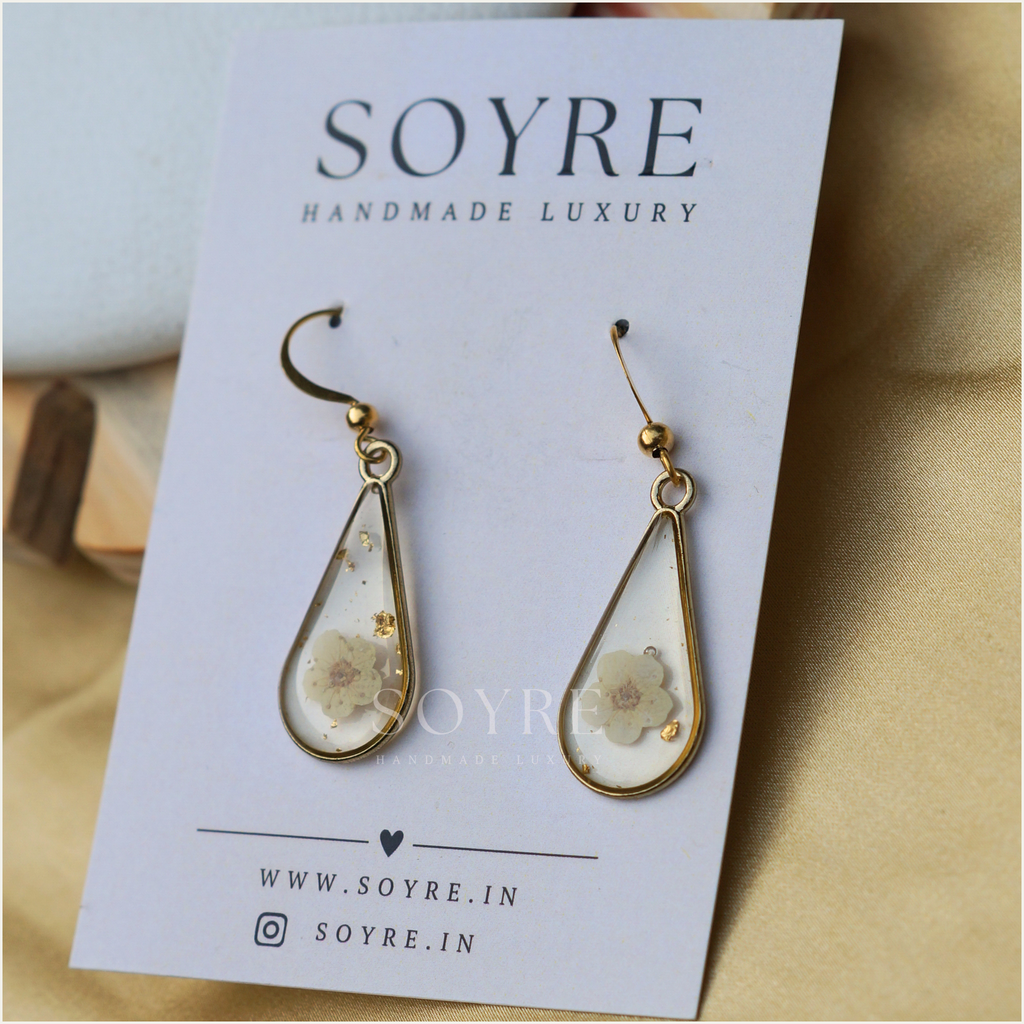 Floral Dream Earrings - White