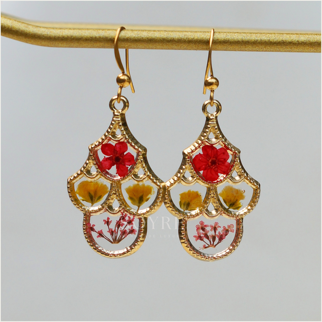 Morocco Love Earrings - Red