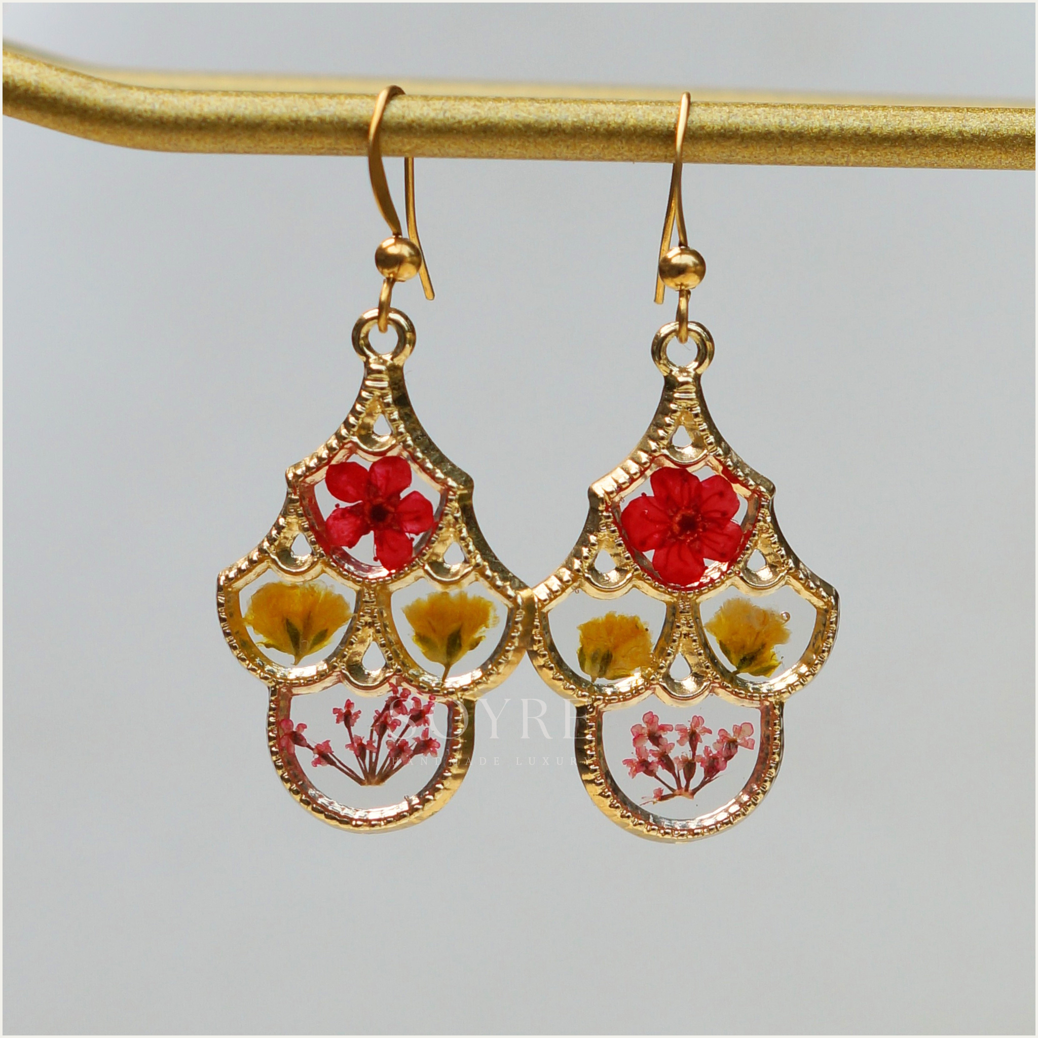 Morocco Love Earrings - Red