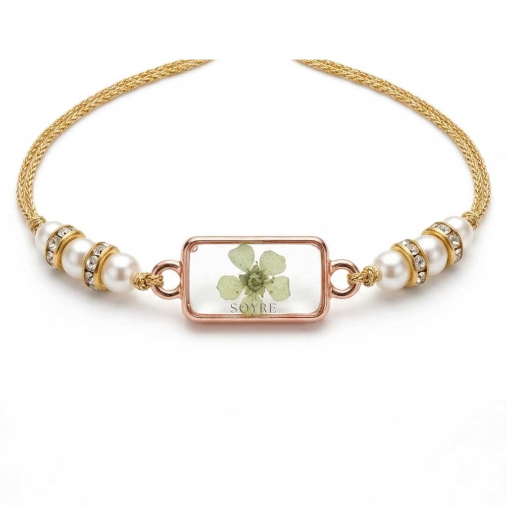 Mint Meadow Rakhi | Real Pressed Flower