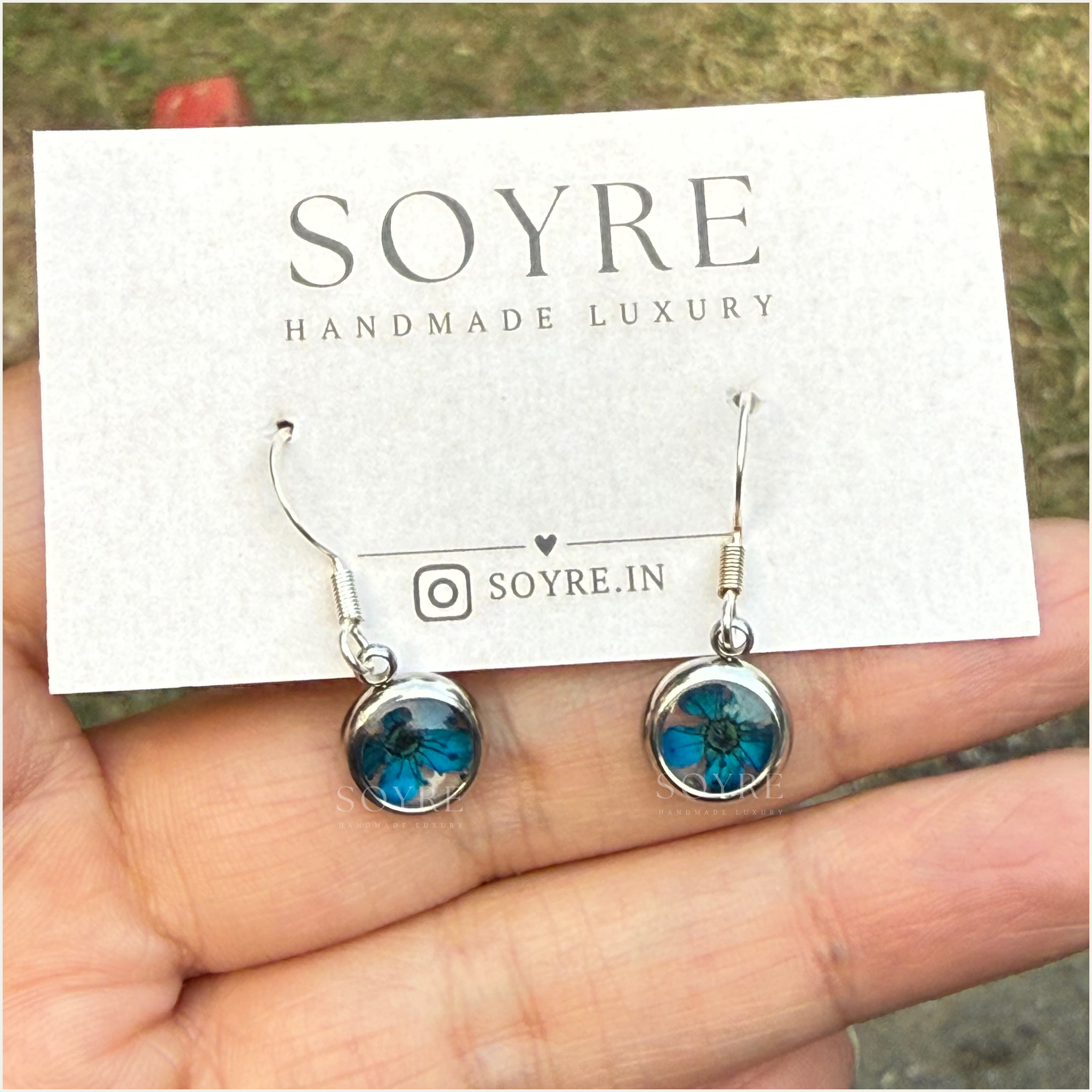 Dew Drop Earrings - Blue