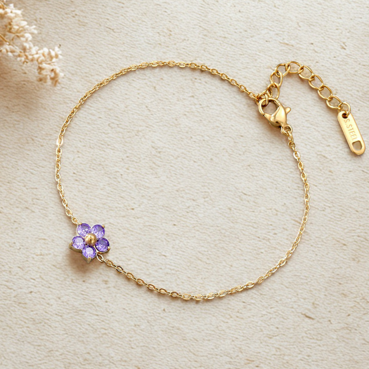 Petite Bloom Bracelet - Purple