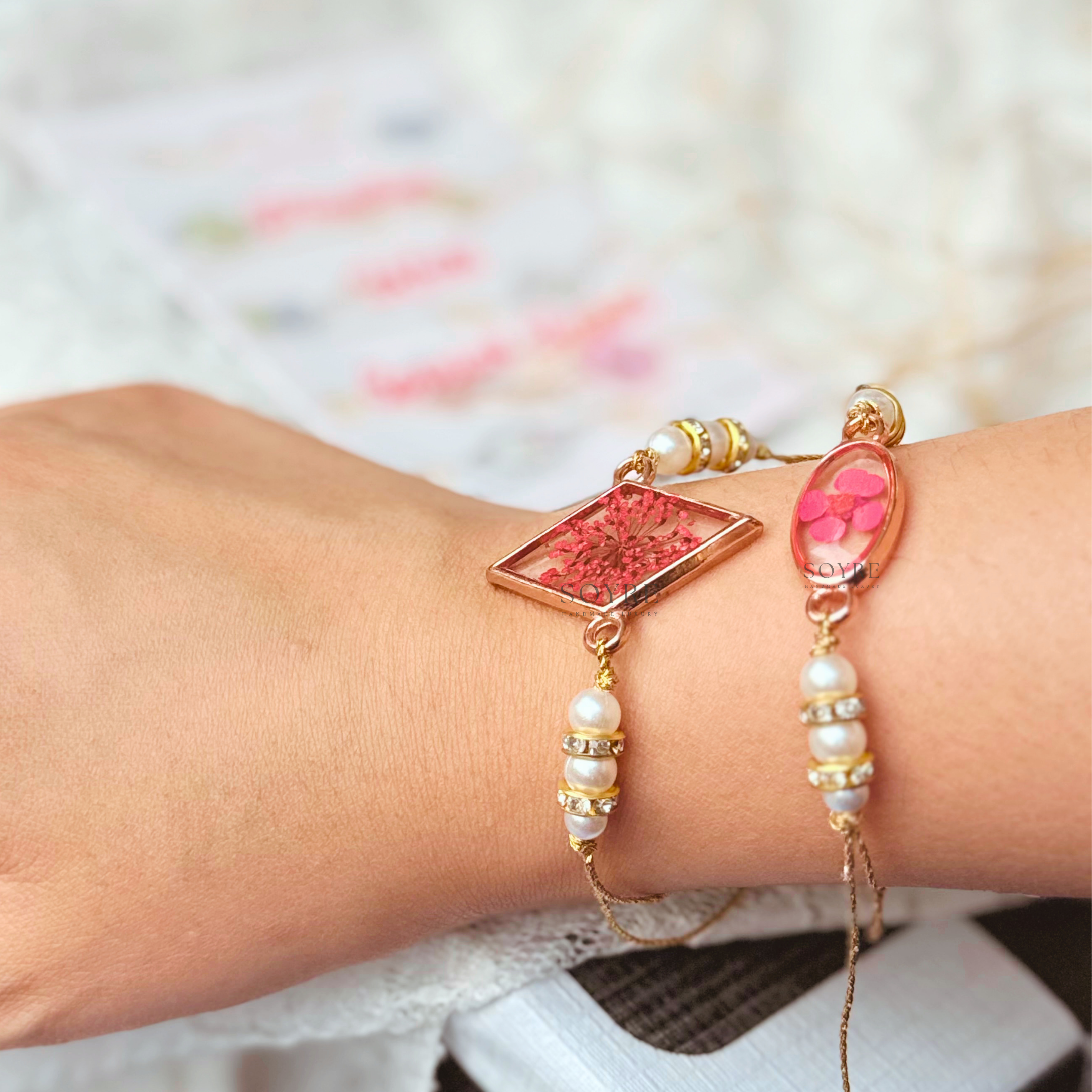 Crimson & Plum Rakhi | Set of 2, Real Pressed Flower