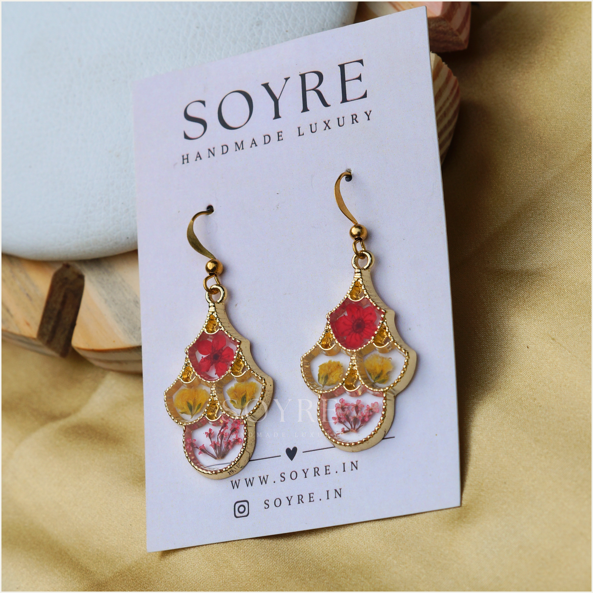 Morocco Love Earrings - Red