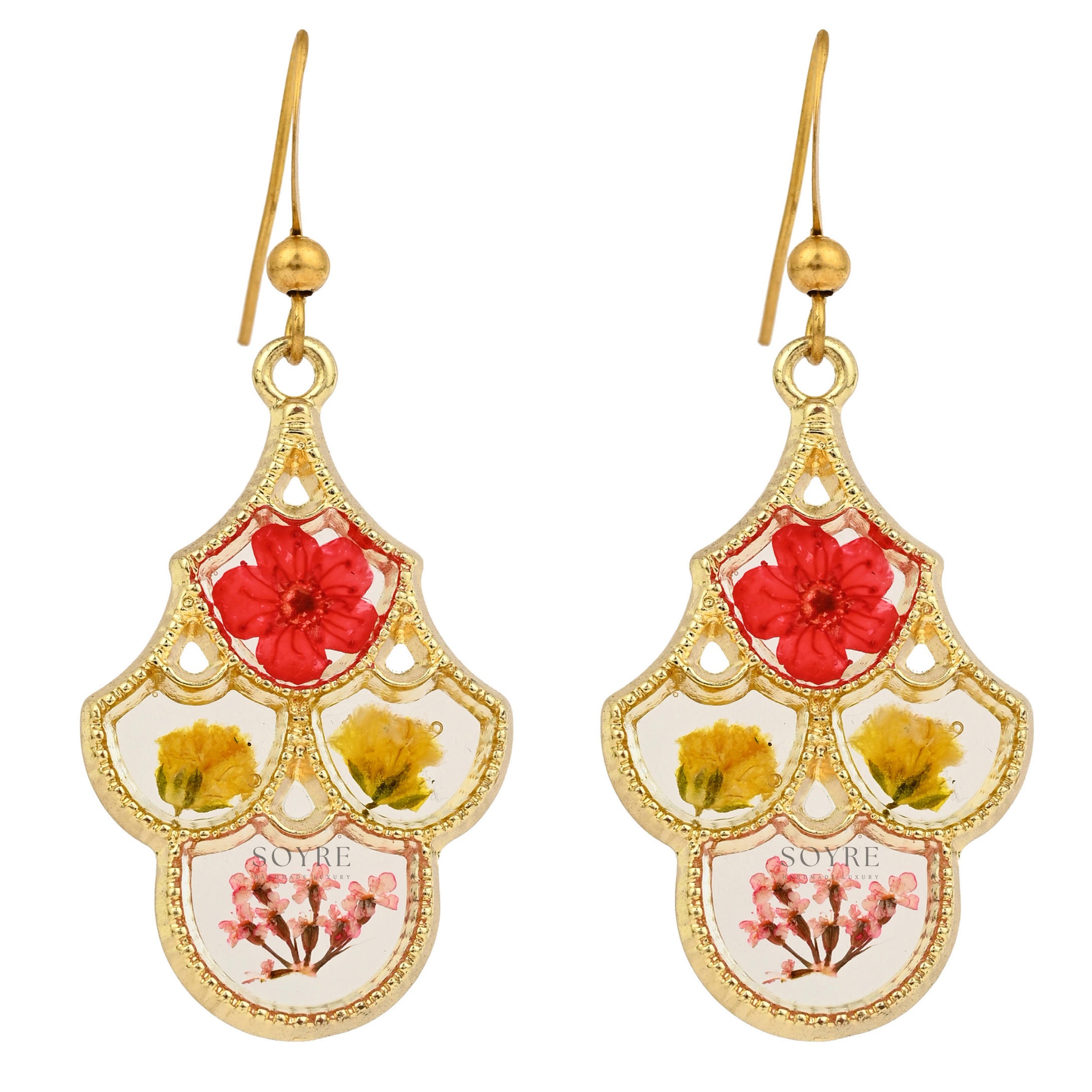 Morocco Love Earrings - Red