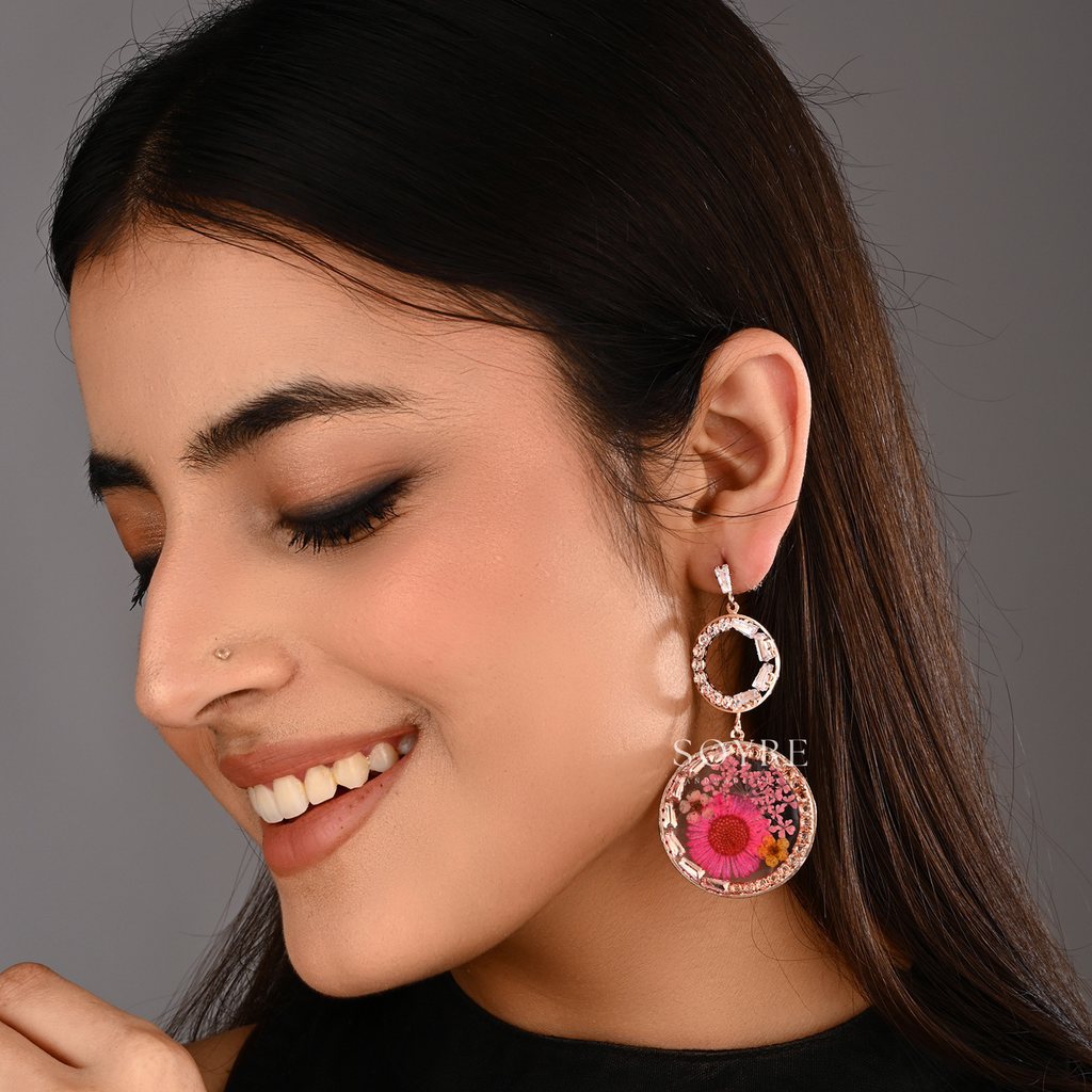 Rosie Sparkle Earrings - Pink