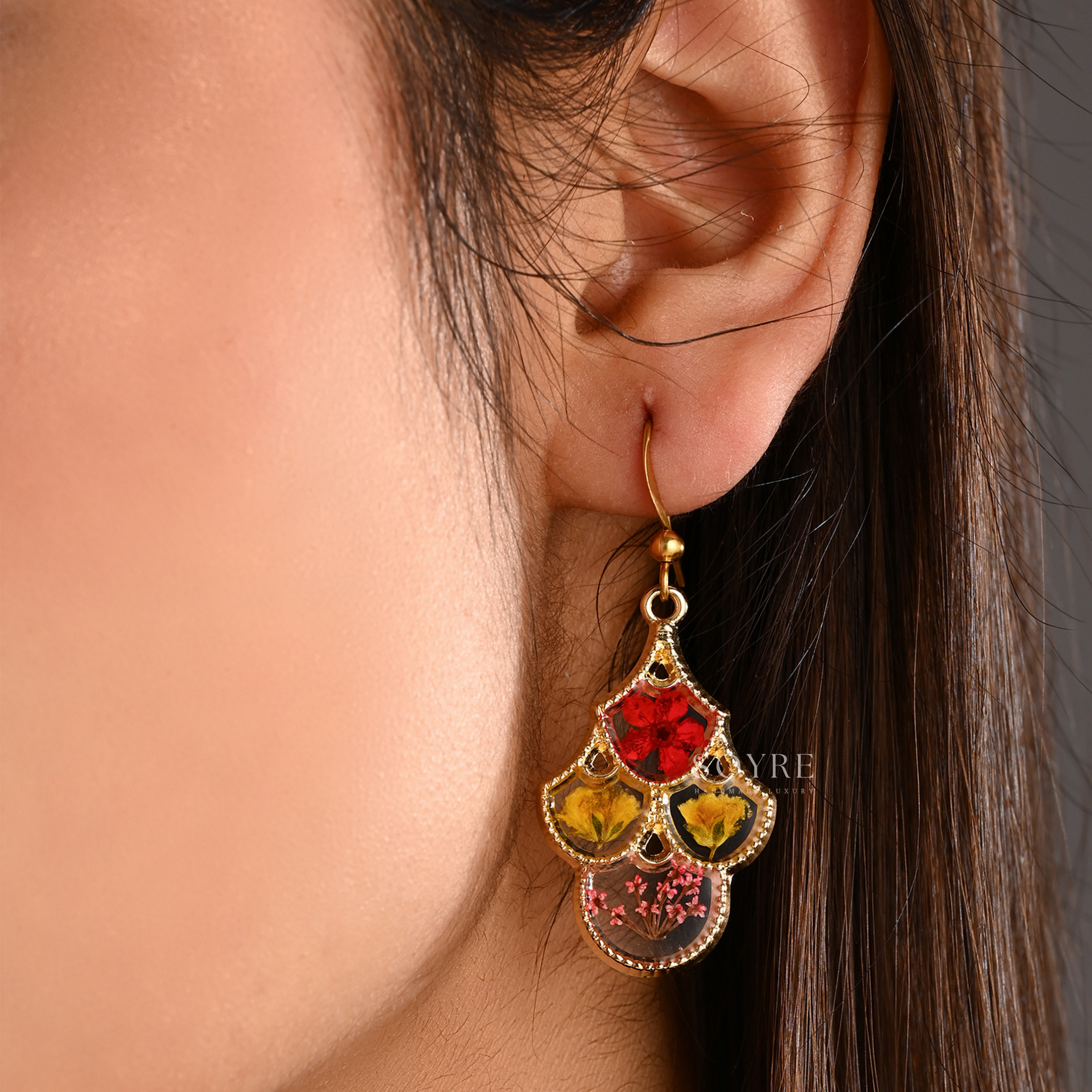 Morocco Love Earrings - Red