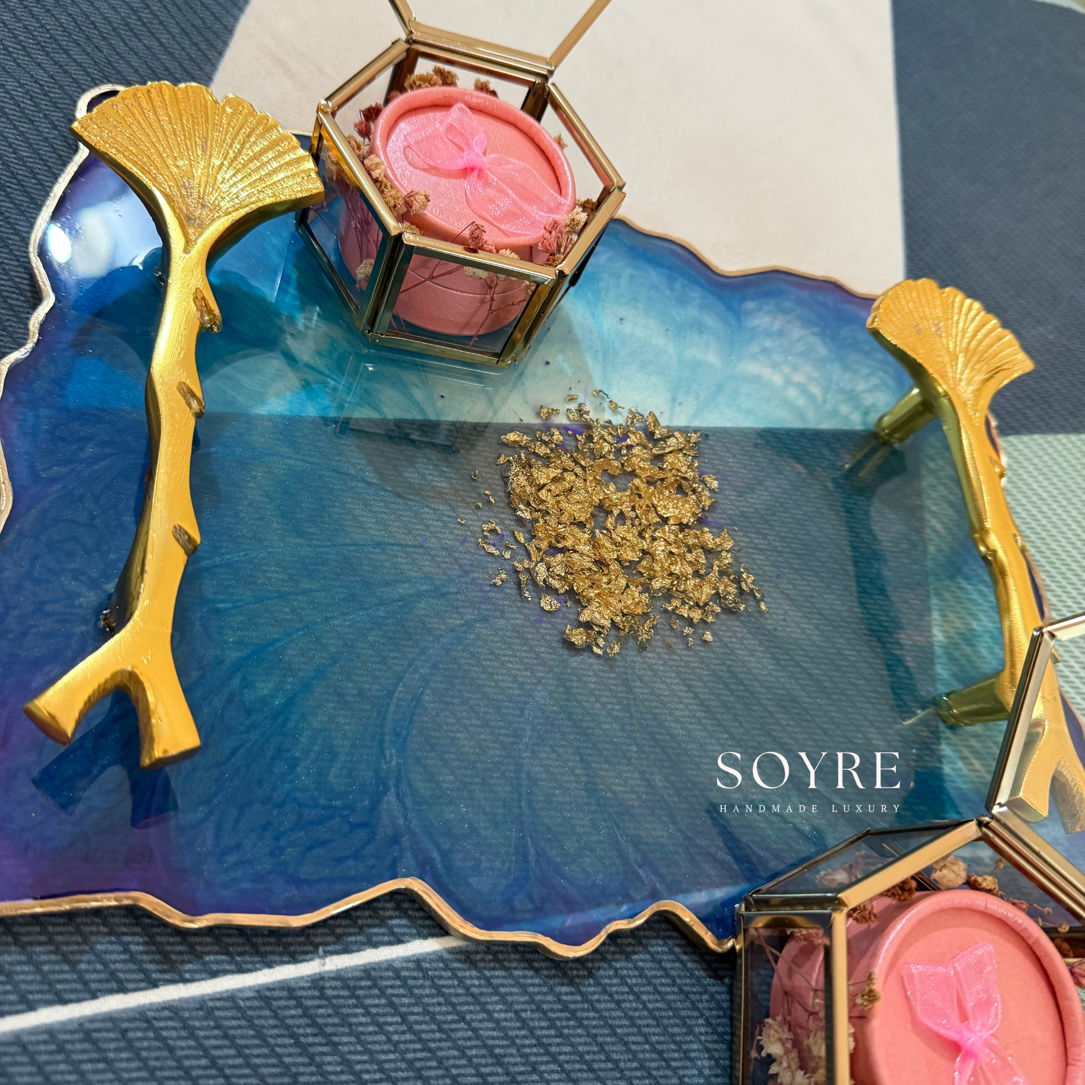 Peacock Blue Tray (12 x 8 inches)