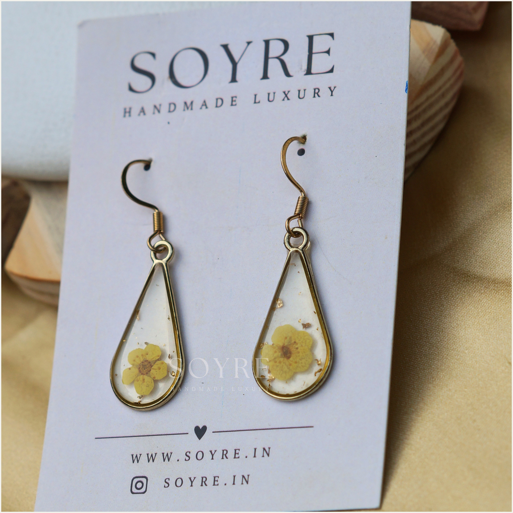 Floral Dream Earrings - Yellow