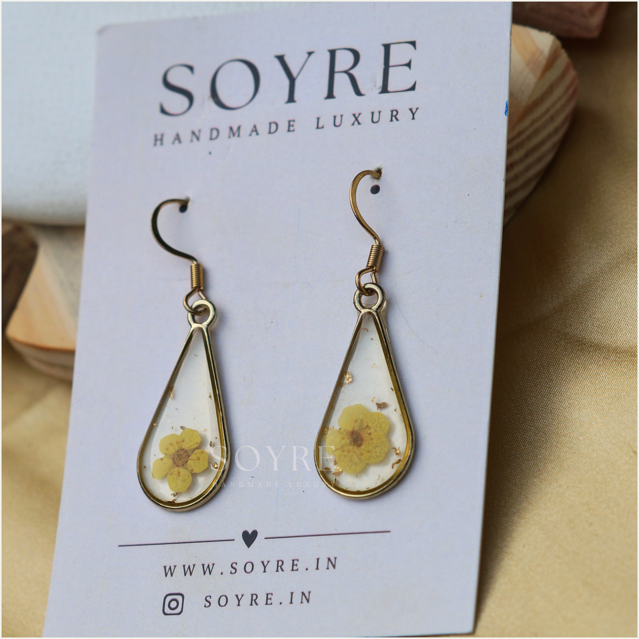 Floral Dream Earrings - Yellow