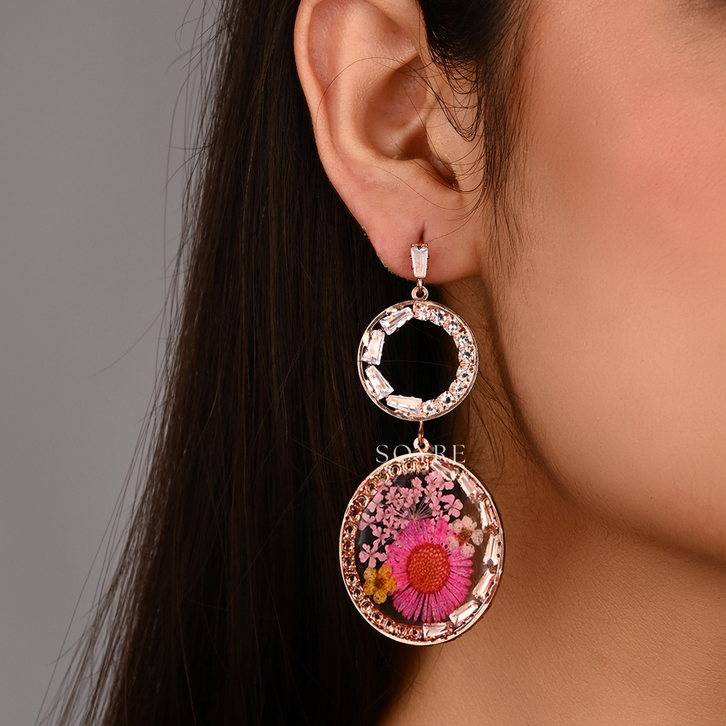 Rosie Sparkle Earrings - Pink