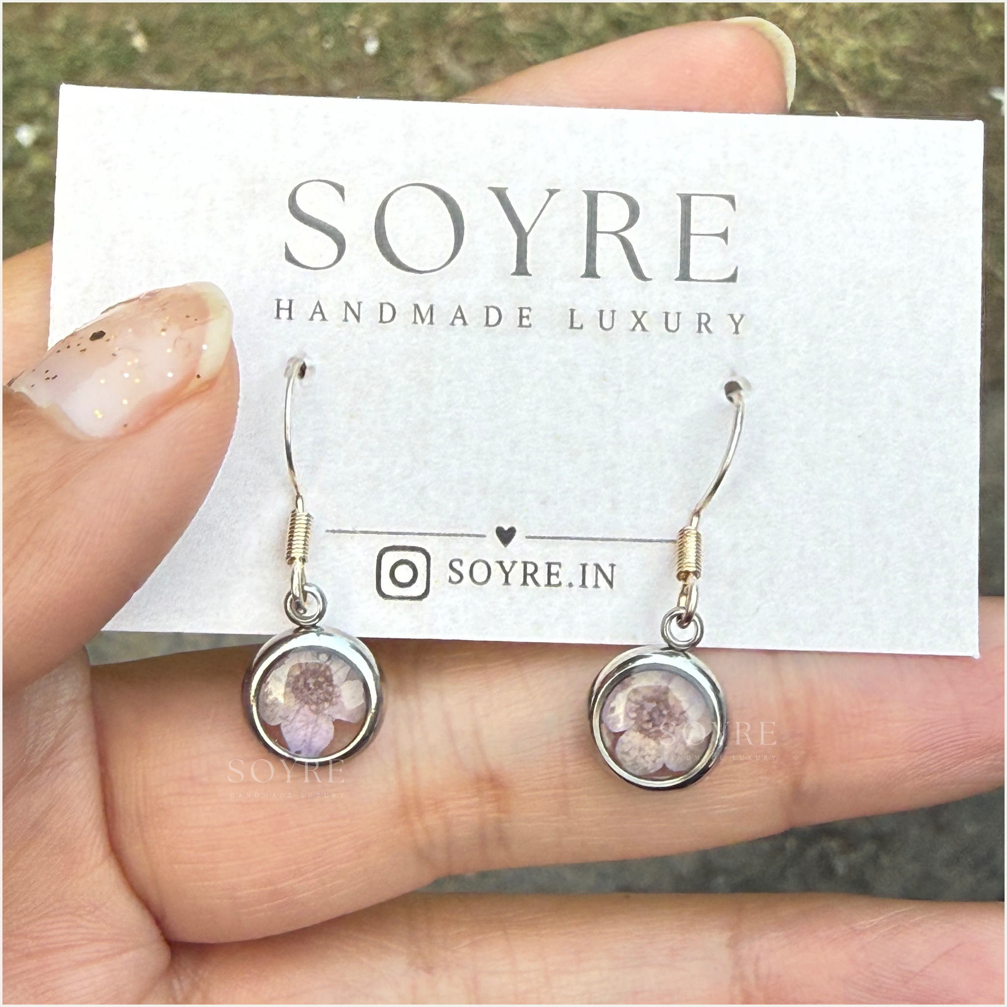 Dew Drop Earrings - Lilac