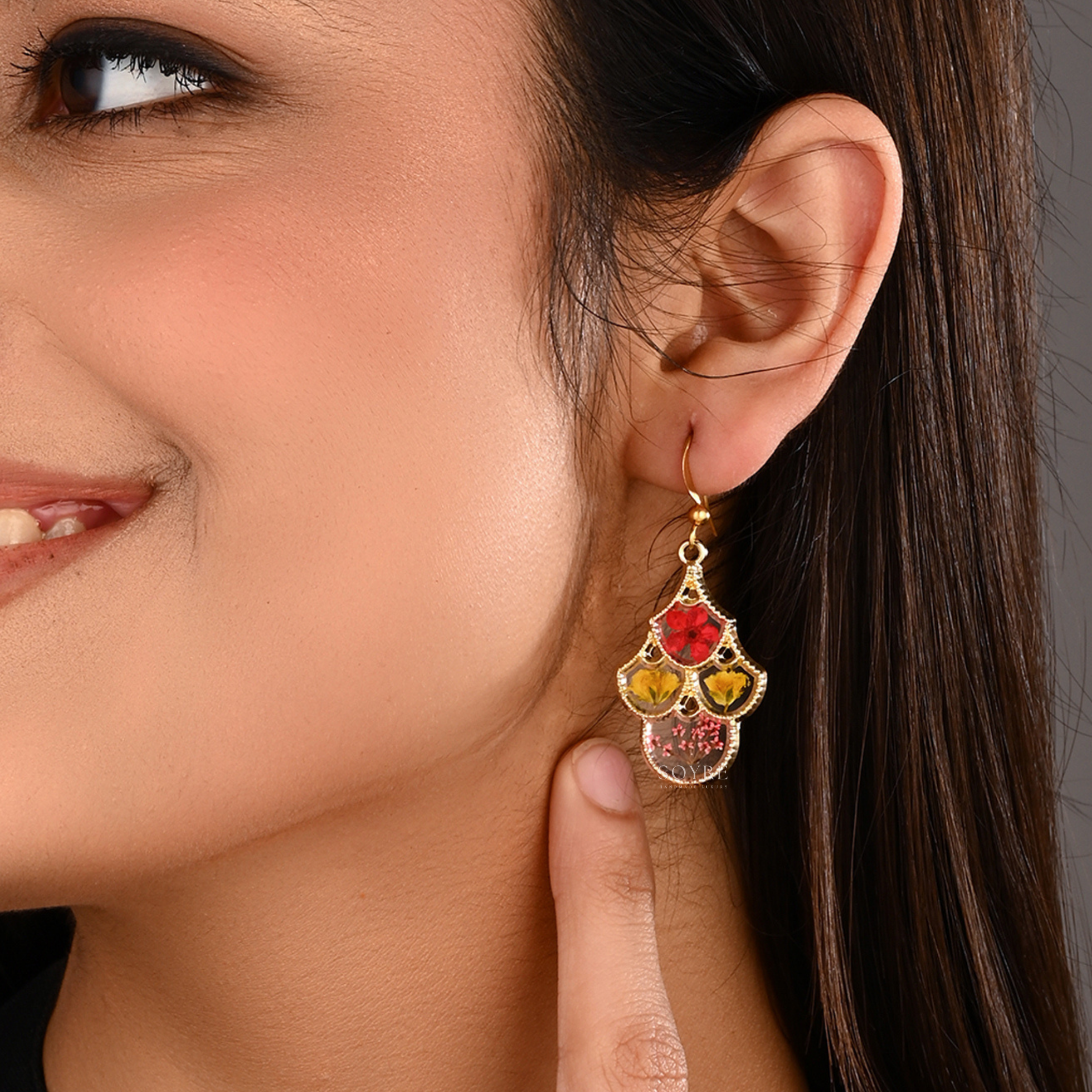 Morocco Love Earrings - Red