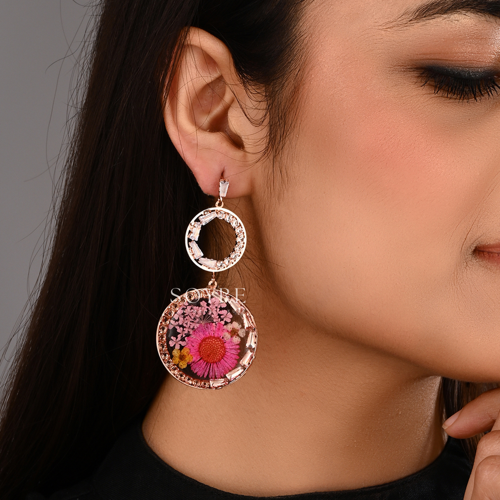Rosie Sparkle Earrings - Pink