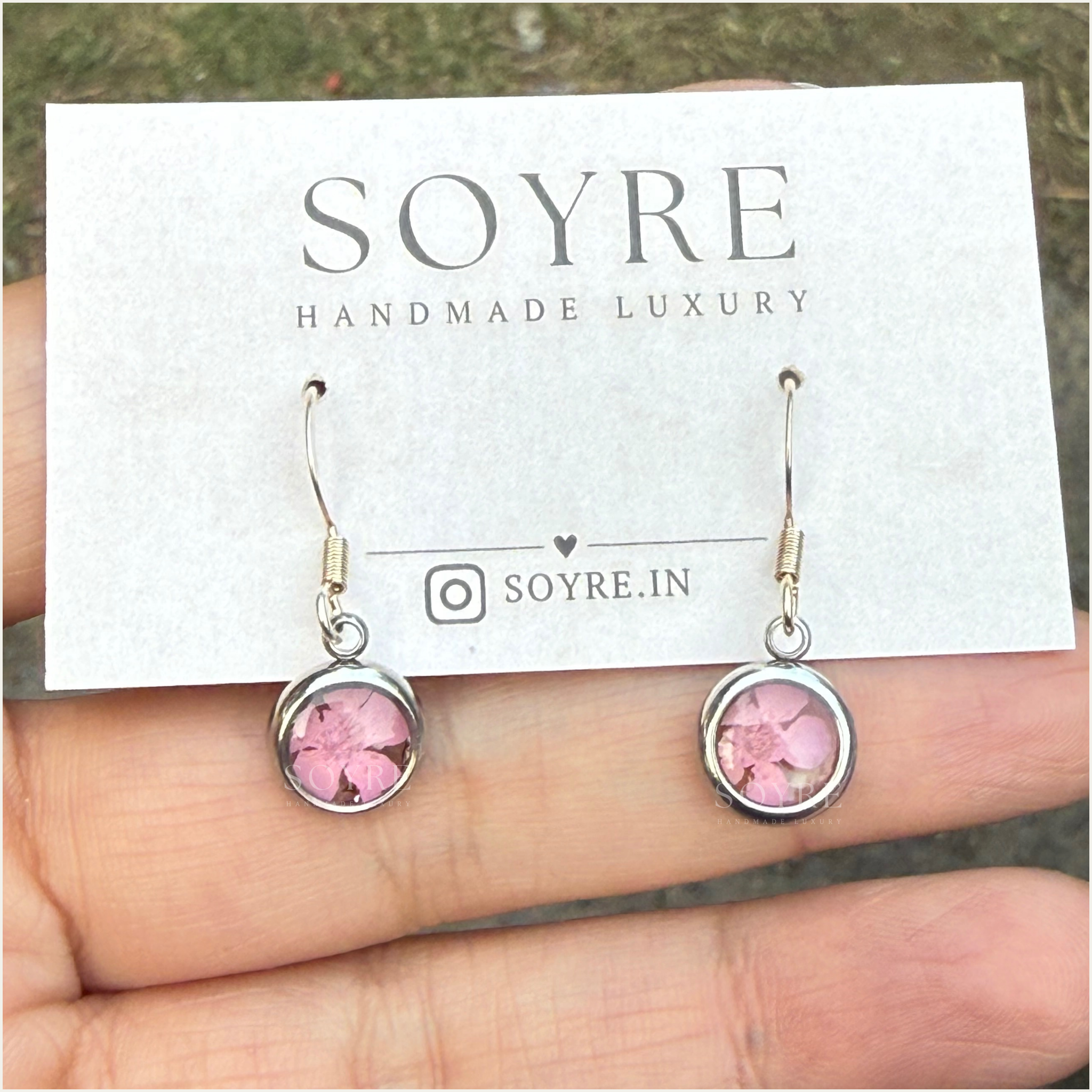 Dew Drop Earrings - Pink