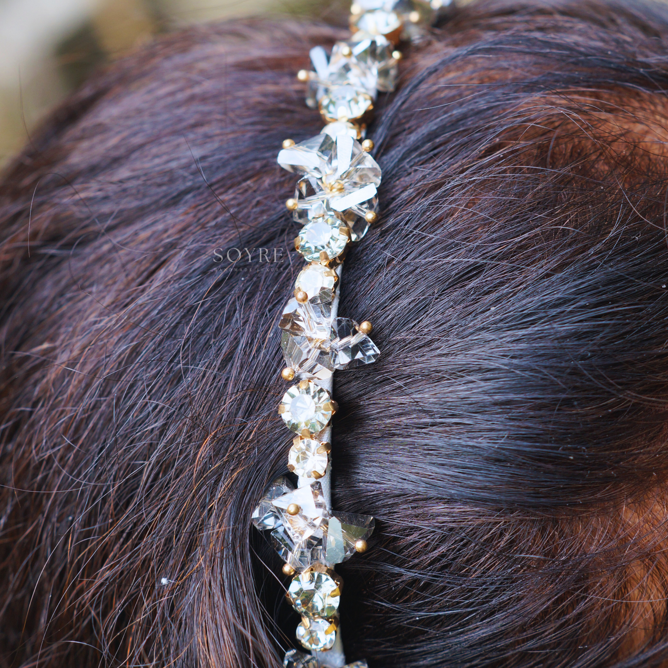 Elena Tiara Hair Band - Grey- Preview Image