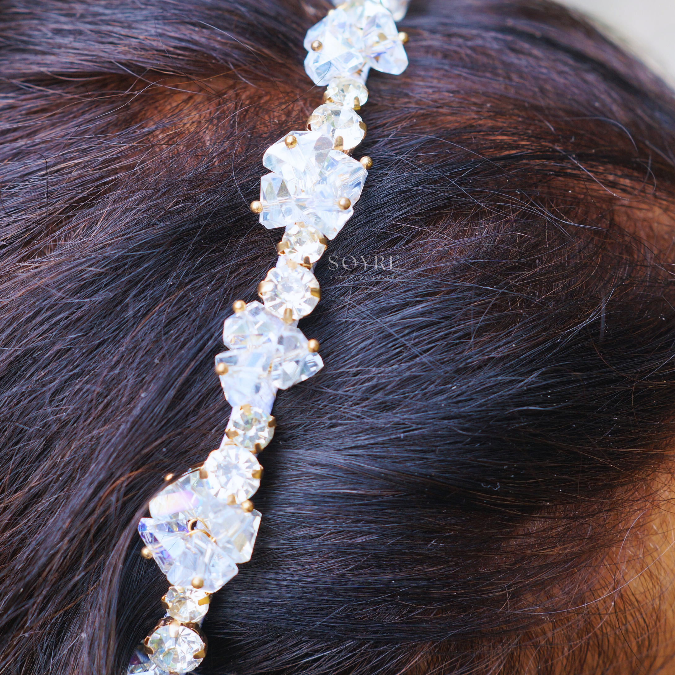 Elena Tiara Hair Band - White- Preview Image