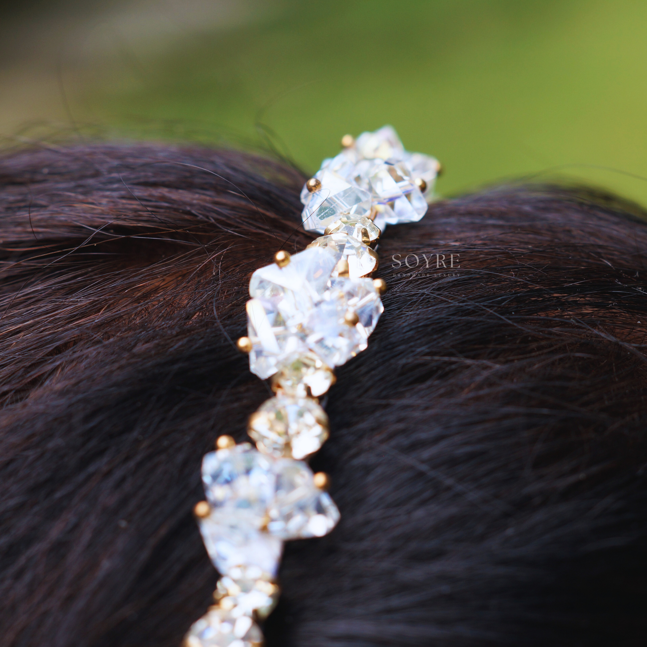 Elena Tiara Hair Band - White