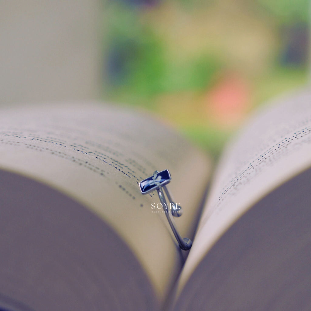 Handmade jewelry ring made of real flowers